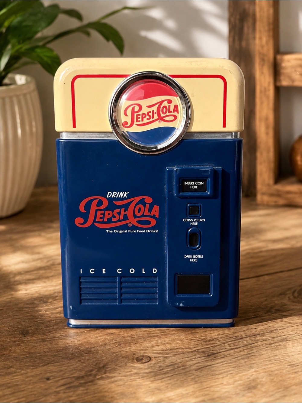 1996 Pepsi-Cola Coin Sorter Bank Retro Vending Machine Collectible